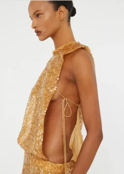 Illuminate Sequin Separation Gown for rent on The Volte - image 3