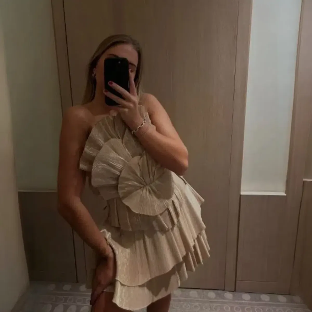 Aje Kyra Mini Dress In Gold Size 10 - Image 5