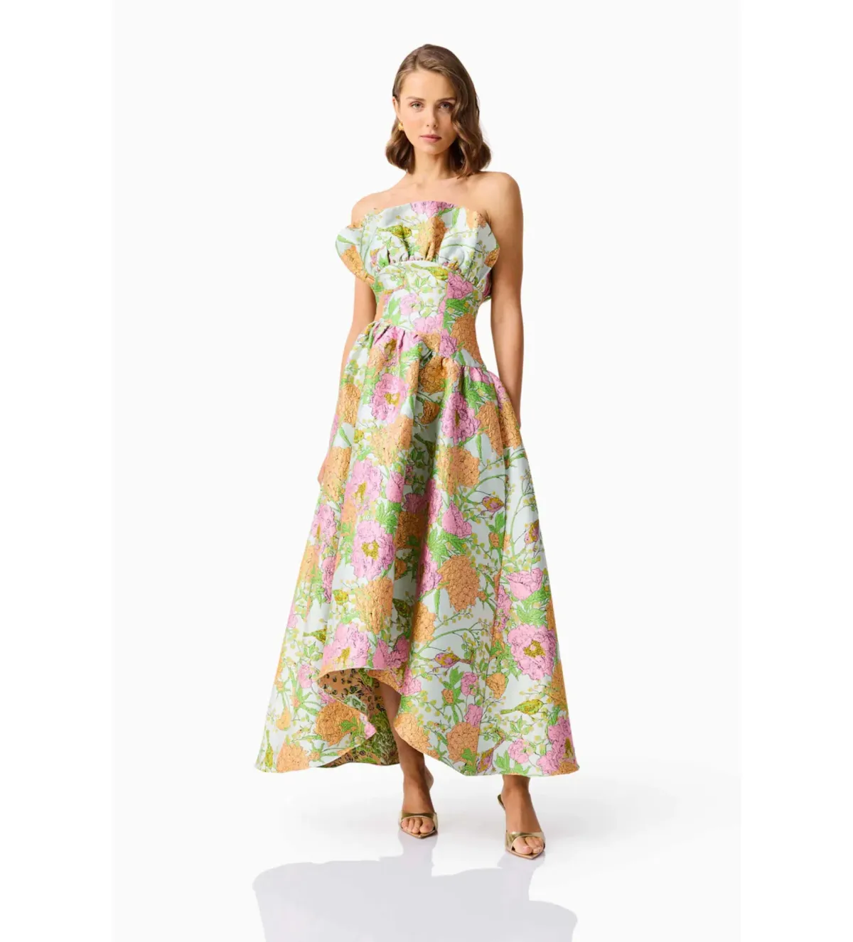 Elliatt Laurel Sleeveless Maxi Dress in Green Floral Size 10 - Image 3