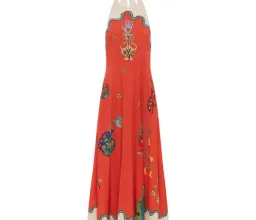 Alemais - Rose Halter Dress for rent on The Volte - image 3