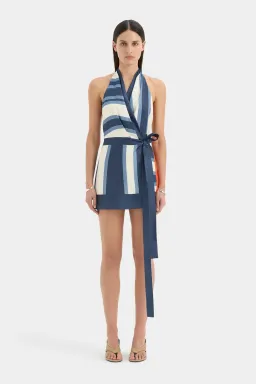 Sir Dazed Wrap Halter Mini Dress for rent on The Volte - image 1
