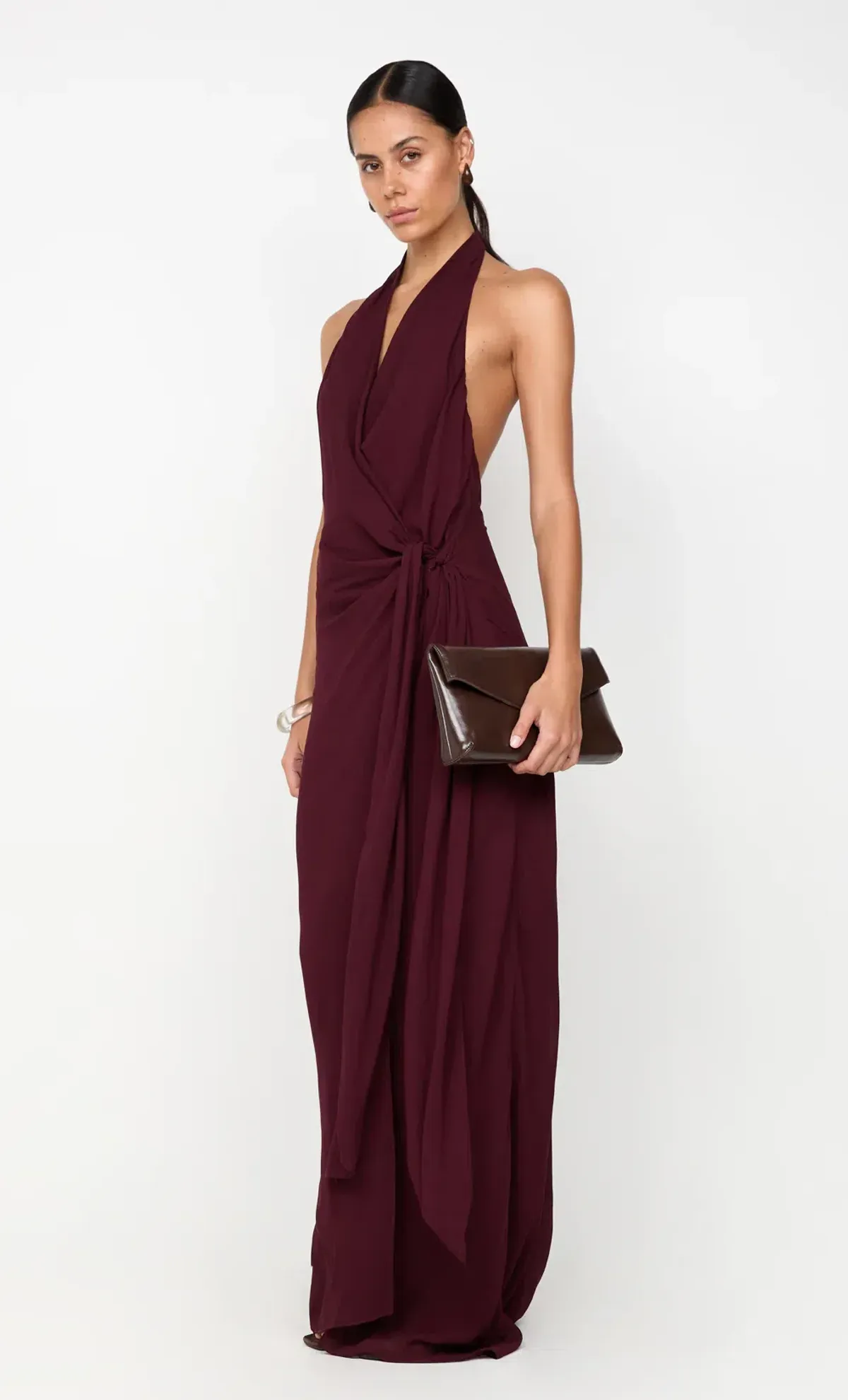 Bec & Bridge SONEVA WRAP DRESS Plum size 10 - Image 1