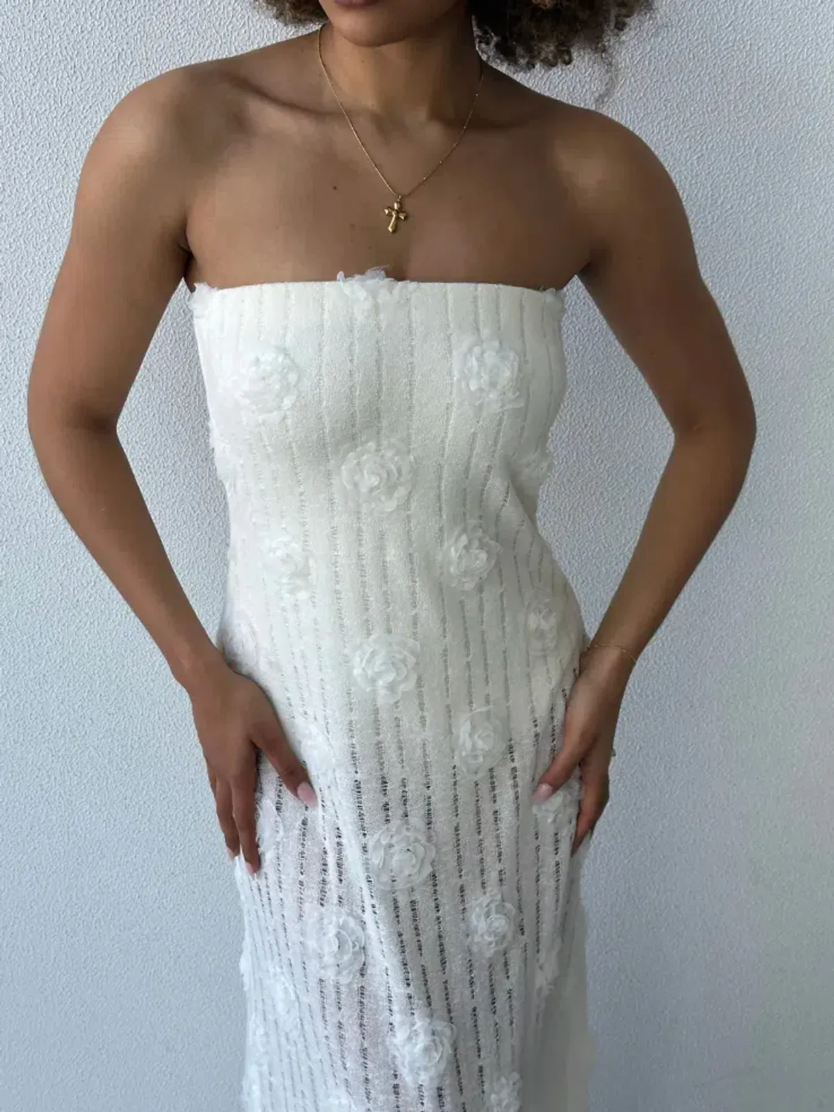 Bec & Bridge Amelie Strapless Ivory Size S (AU 8) - Image 4