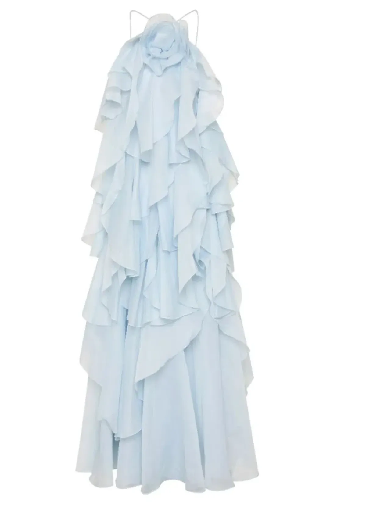 Aje Pandorea Layered Maxi Dress Silver Blue Size AU 6 - Image 4