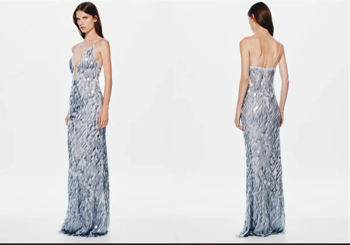 THE SAPPHIRE SEQUIN DRESS - size medium - Image 1