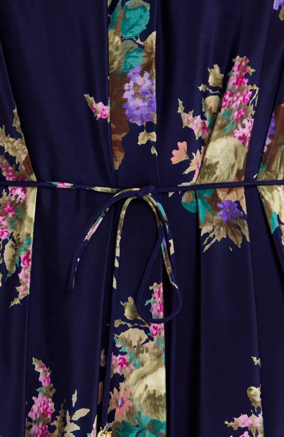 Zimmermann floral-print silk-crepe de chine halterneck midi dress Navy Size 2 - Image 3