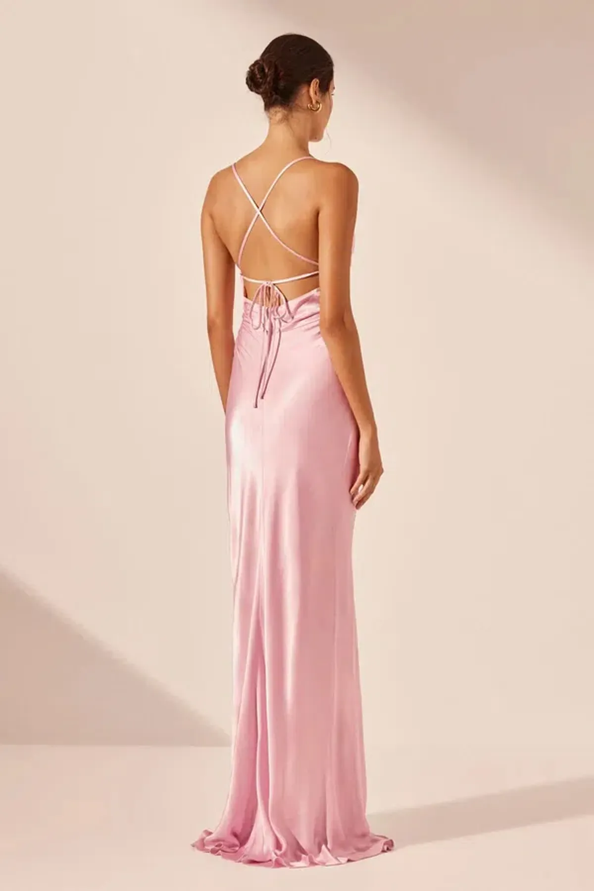 LA LUNE LACE BACK MAXI DRESS | PEONY - Image 2