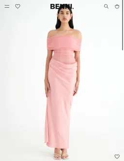 Benni nico off shoulder maxi pink for rent on The Volte - image 1
