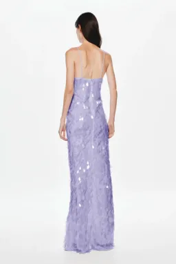 Misha The Sapphire Sequin Dress in Lilac Sz S for rent on The Volte - image 3