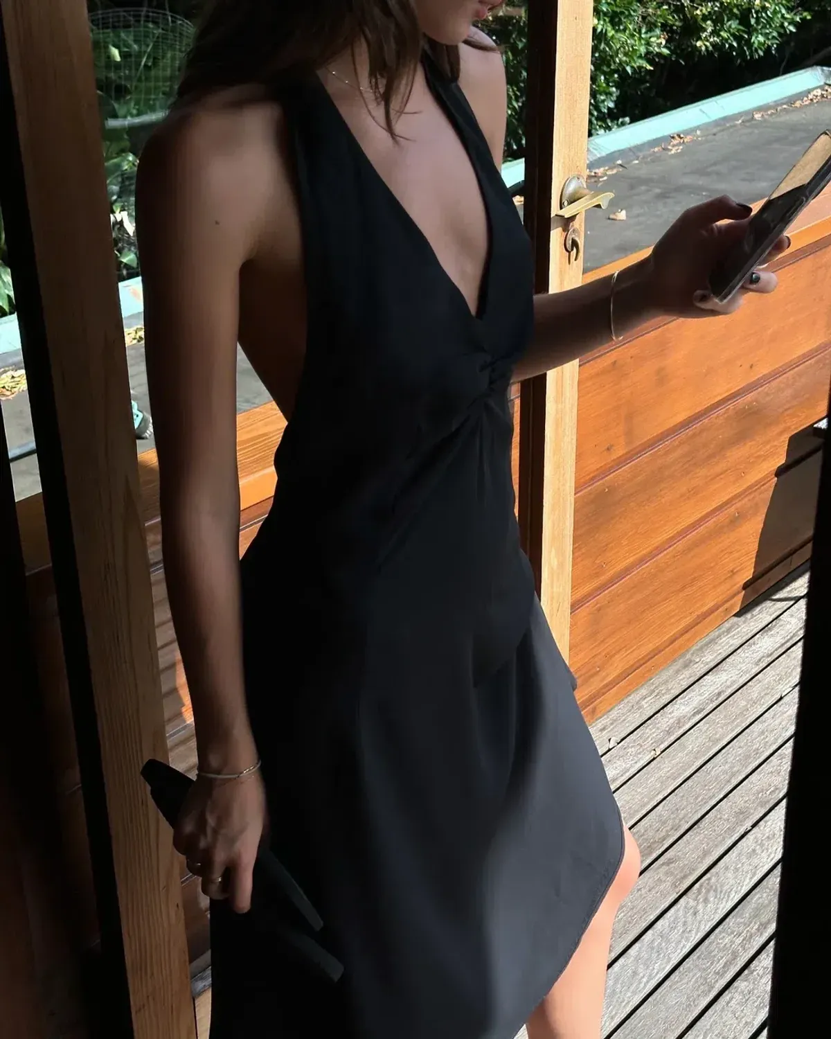 My Freinds are Yours BACKLESS MIDI DRESS - BLACK - Image 1