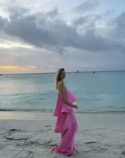 Elliatt Tilly Tiered Maxi Dress Pink Size AU 12 for rent on The Volte - image 2