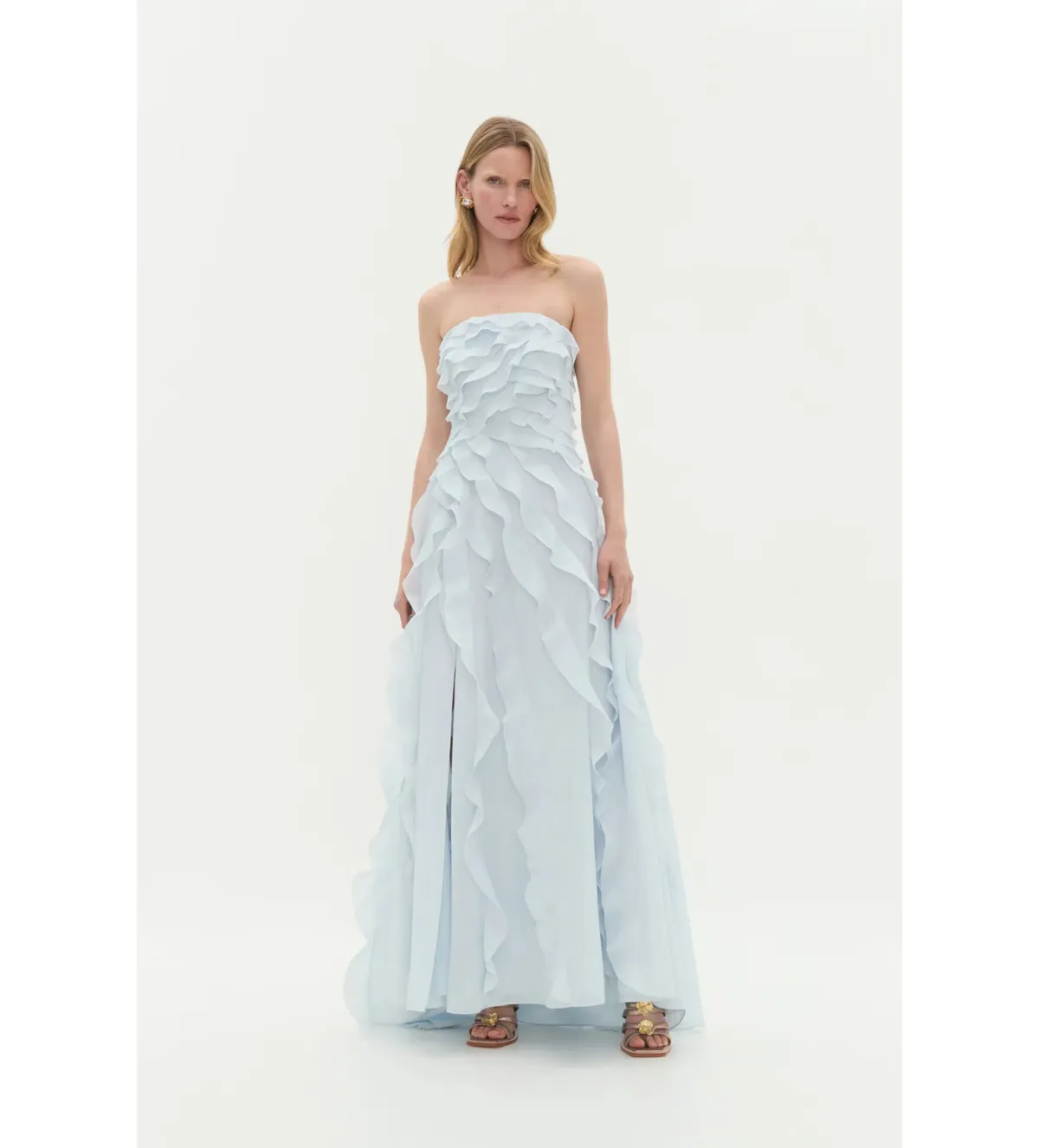 Aje Allairie Maxi Dress Gown in Blue Size AU 8 - Image 1