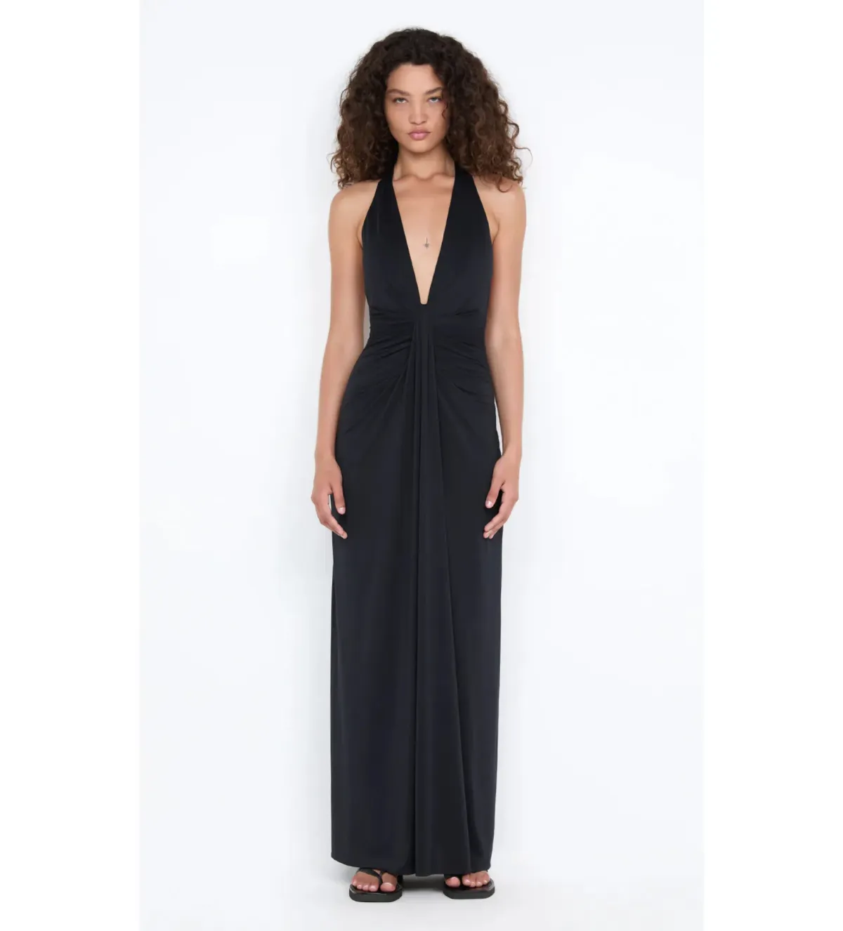 Bec & Bridge Tillie Drape Maxi Dress Black Size 6 - Image 1