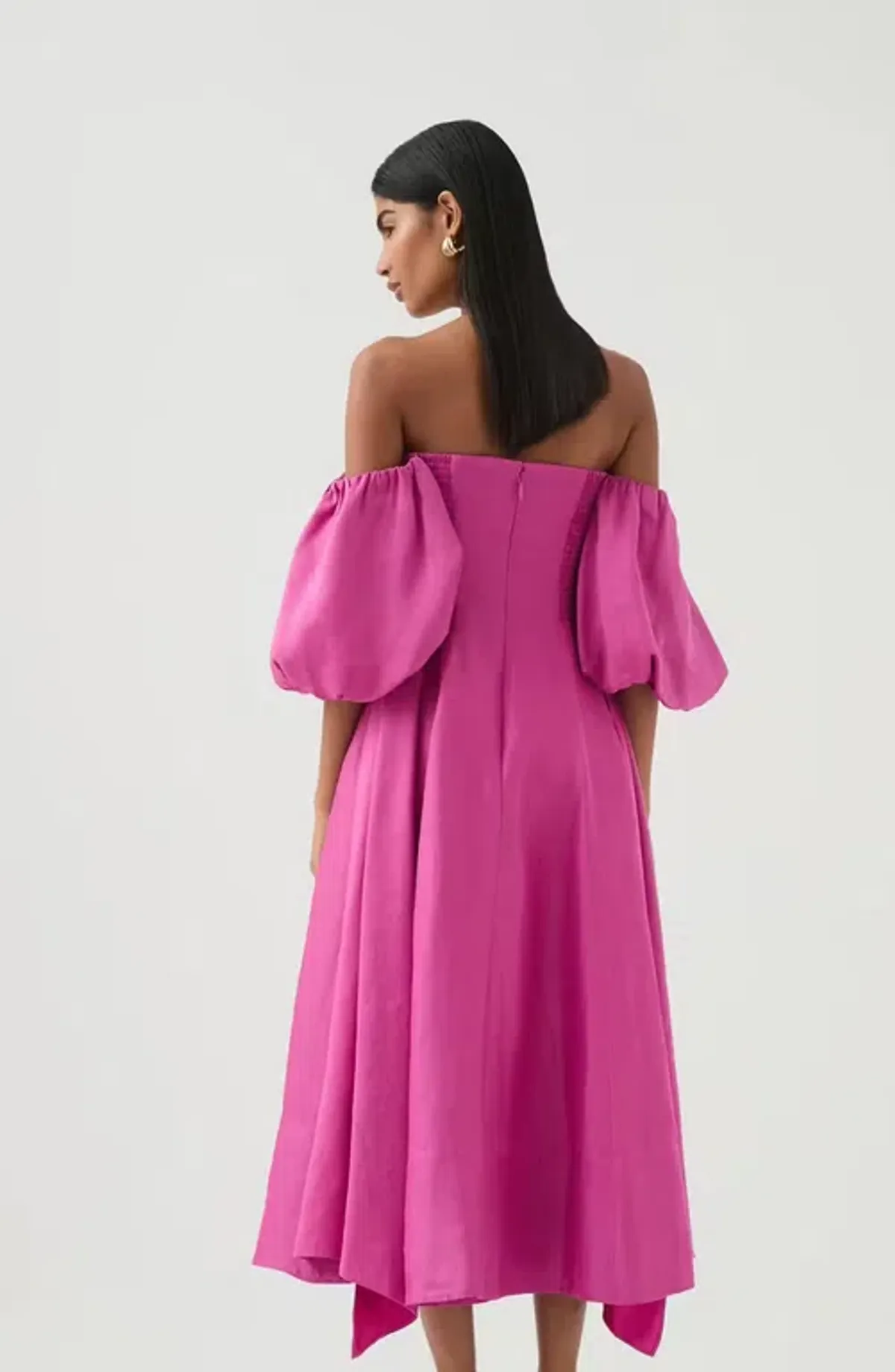 Aje Incarnation Midi Dress in Magenta size 16 - Image 3