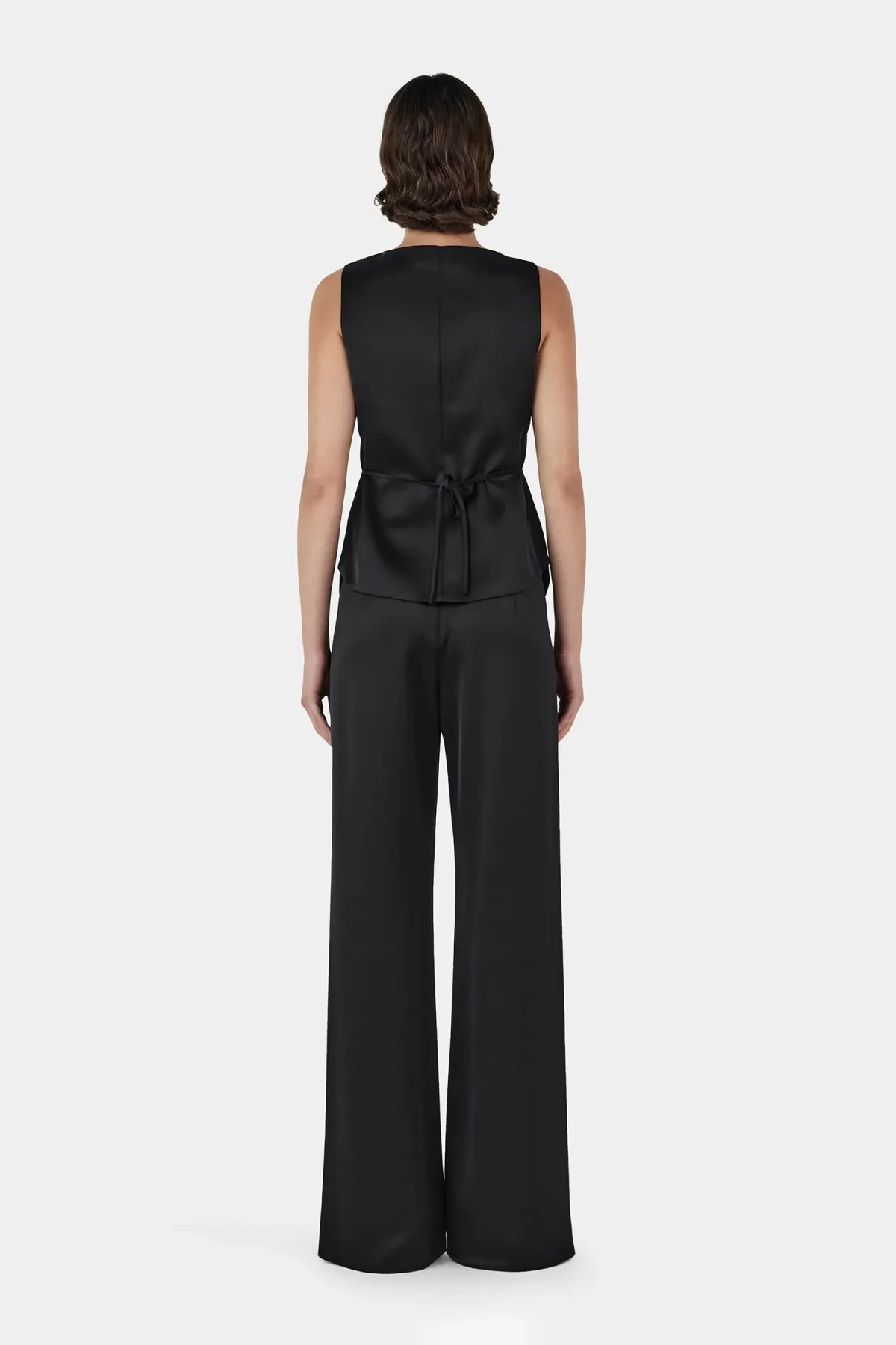 Hansen And Gretel Rey Satin Vest Black Size 10 - Image 3