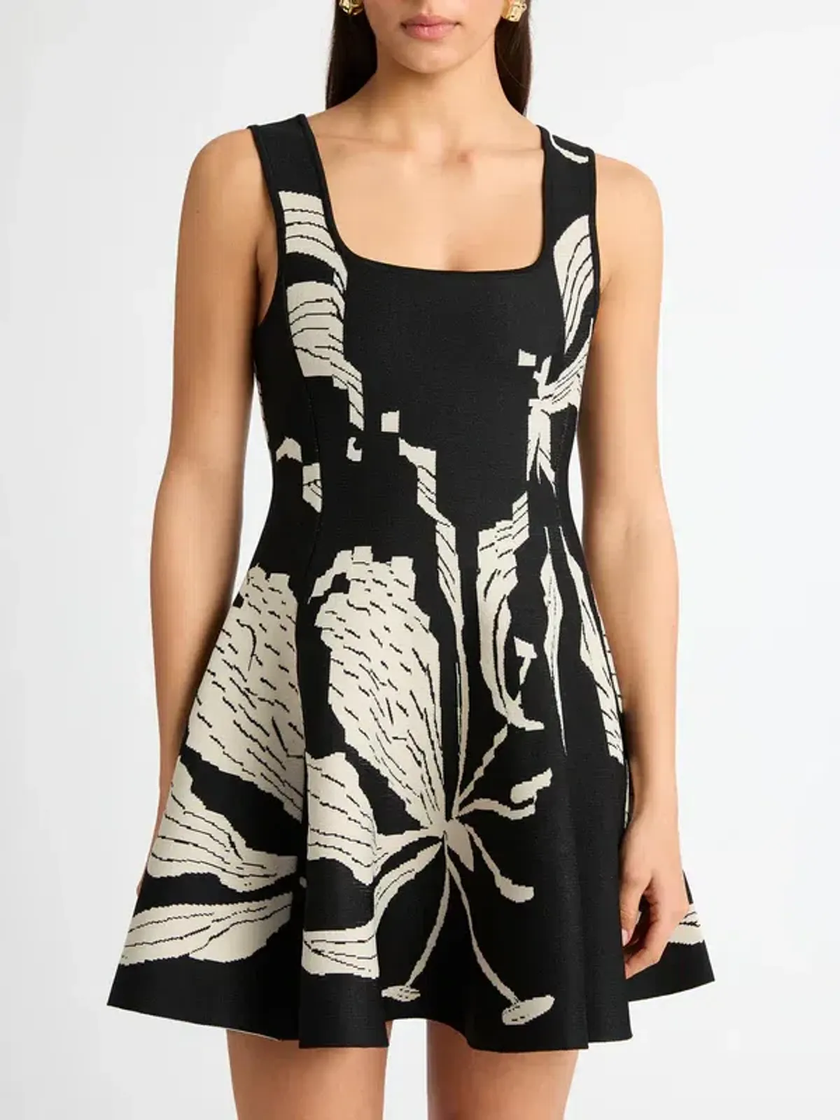Sheike Lotus Flower Knit Dress - Image 2