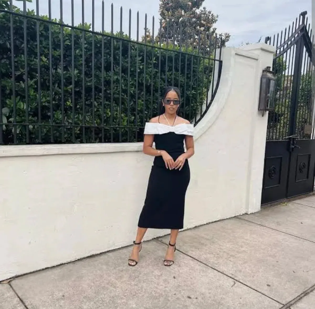 Rebecca Vallance Hepburn Midi Black/White Size 14 - Image 2