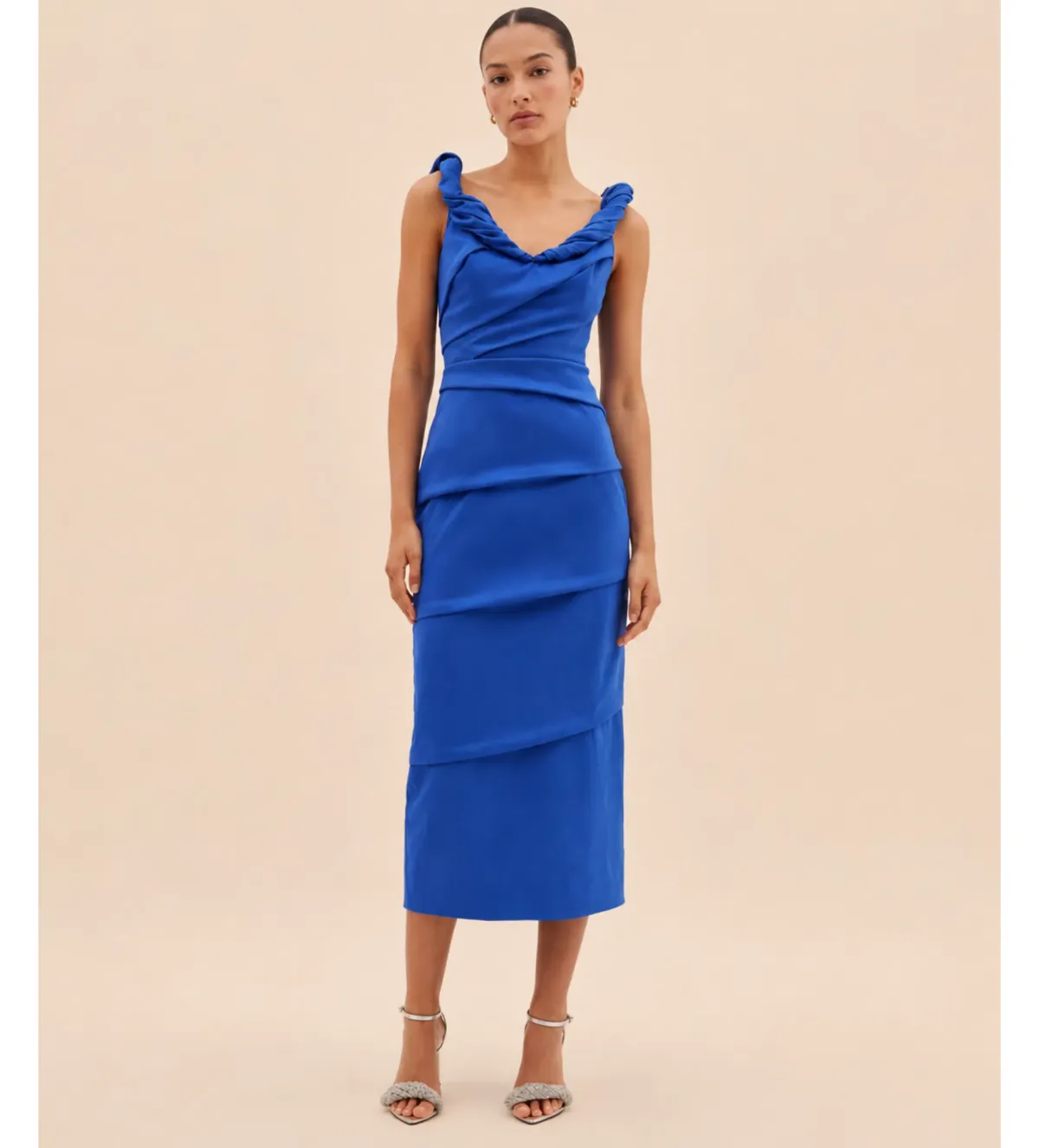 Rachel Gilbert Asha Midi Dress in Blue Size 3/AU12 - Image 1