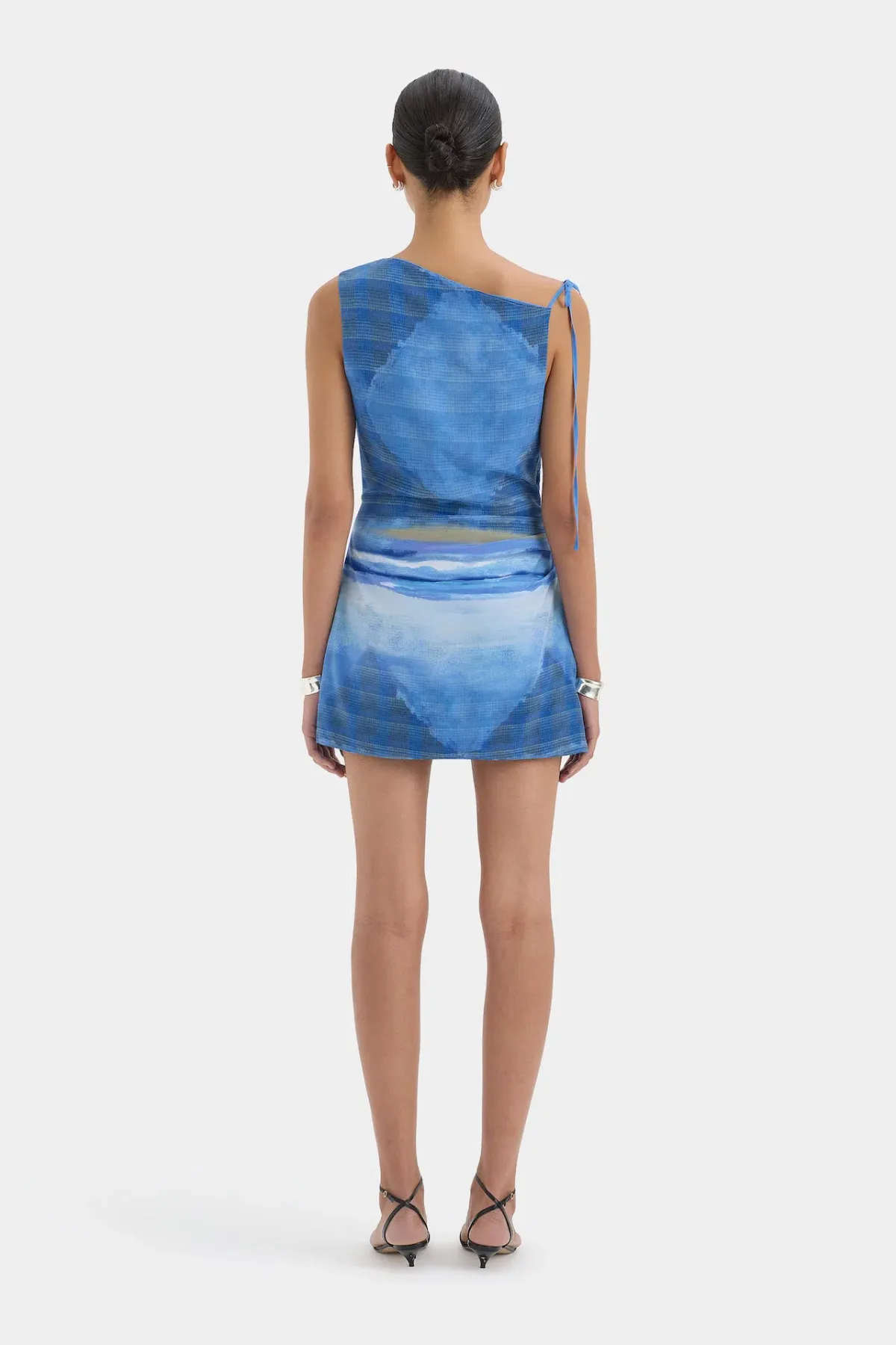 Sir the Label Isla Mini Dress in Estela Azul Blue Size 10 - Image 3