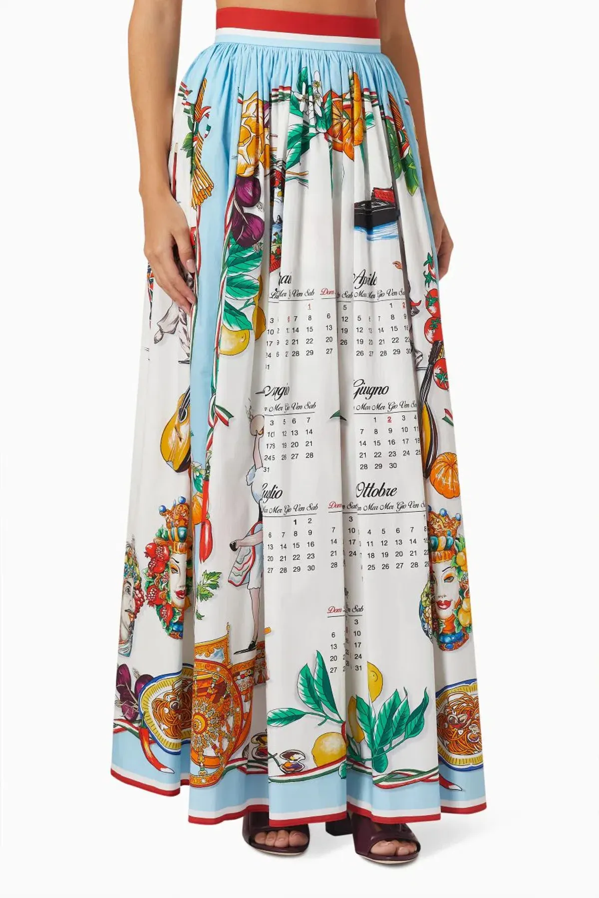Dolce and Gabbana Calendar Print Corset and Skirt Set - Image 4