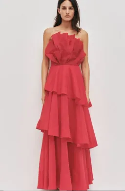 Aje Selestia Gown in Scarlet Red Size 10 for rent on The Volte - image 1