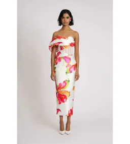 Eliya The Label Ivie Midi Dress White Floral Size M AU 10 for rent on The Volte - image 3