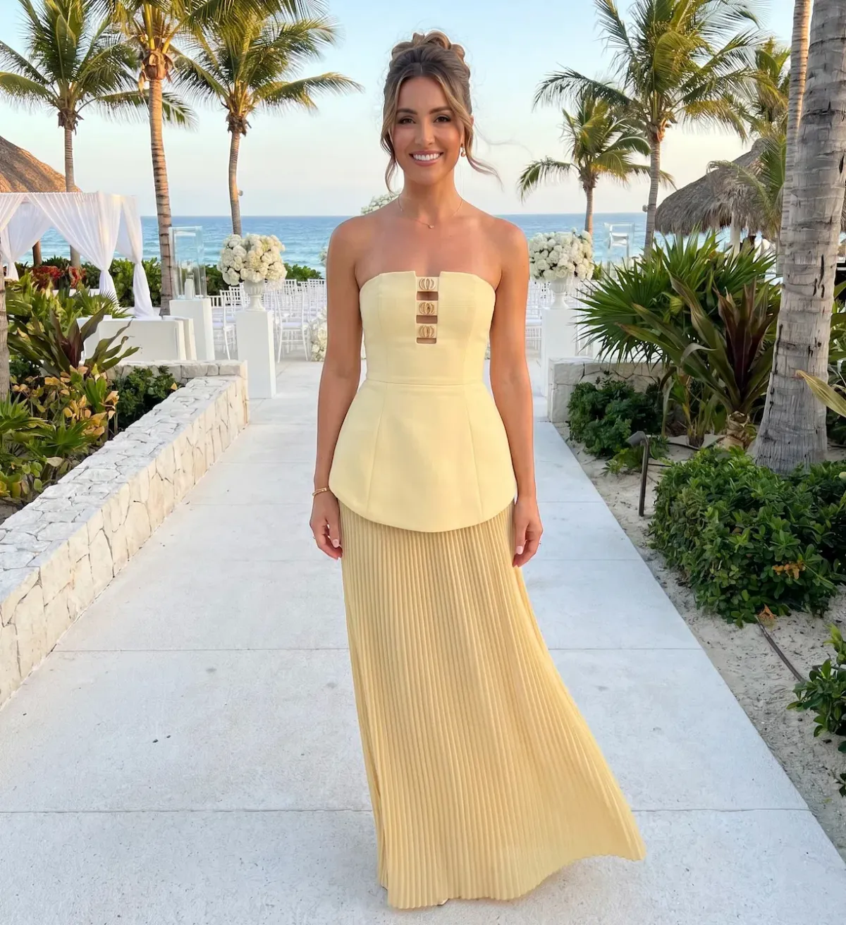 Eliya The Label Leo Maxi Dress Yellow Size M AU 10 - Image 1