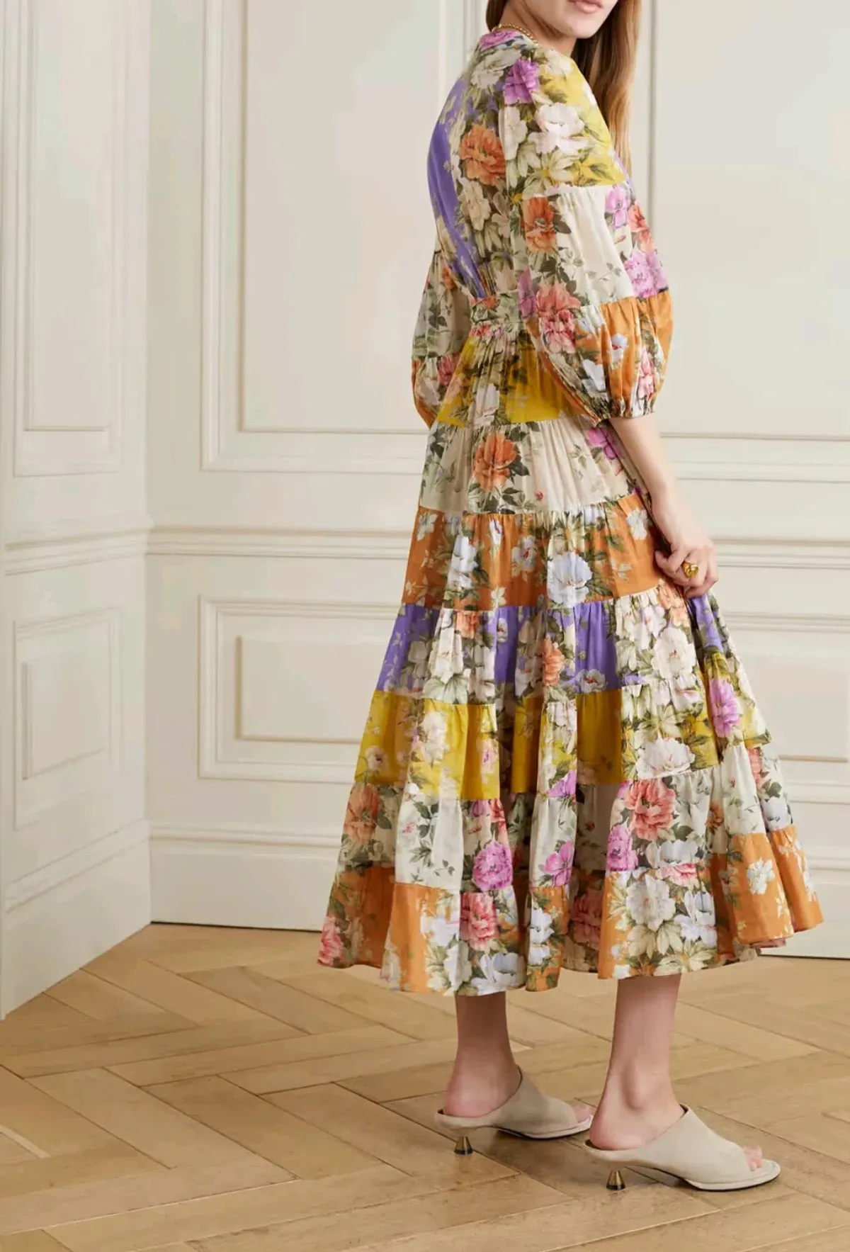 Zimmermann Pattie Wrap Midi Dress in Spliced Size 2 AU 12 - Image 2
