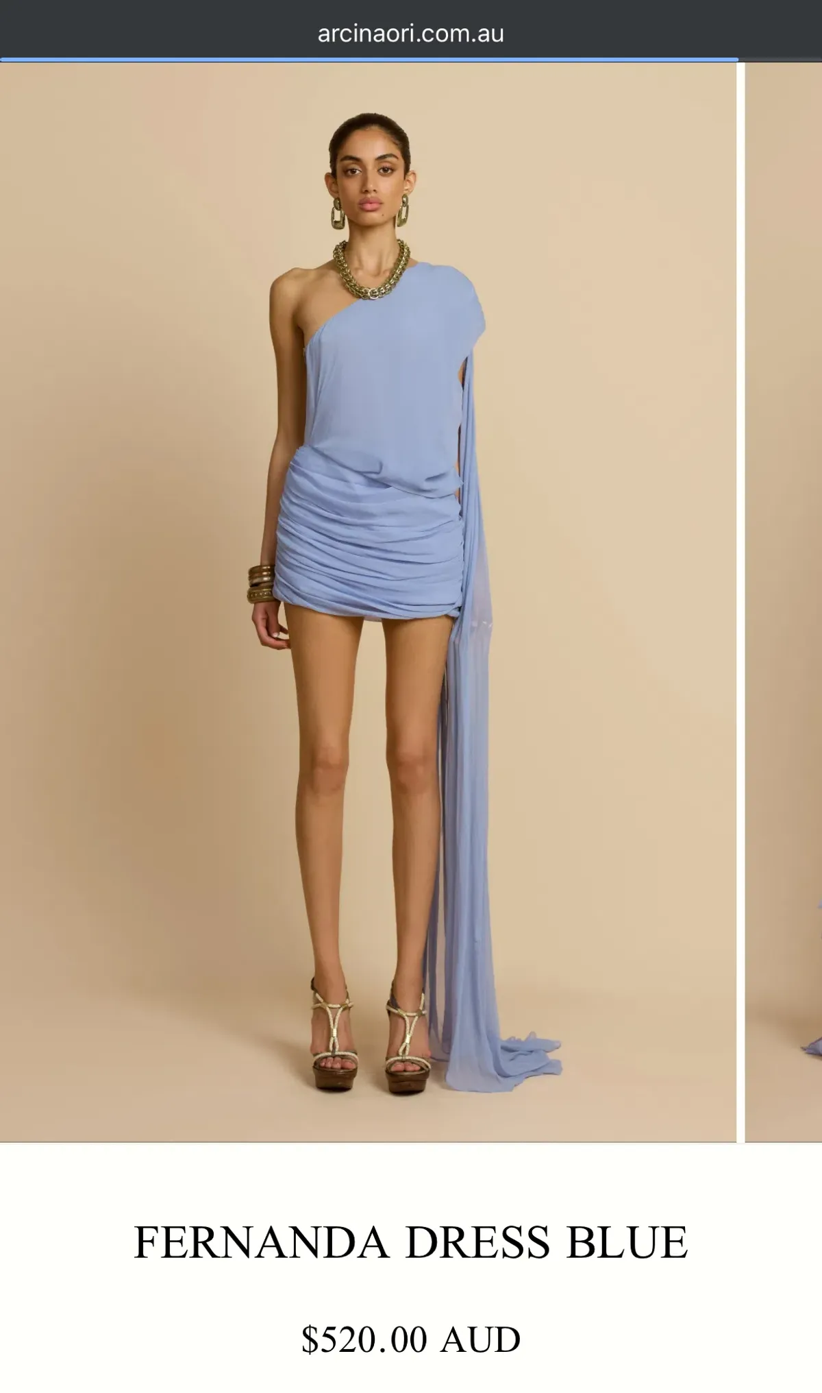 ARCINA ORI FERNANDA DRESS BLUE IN S - Image 1