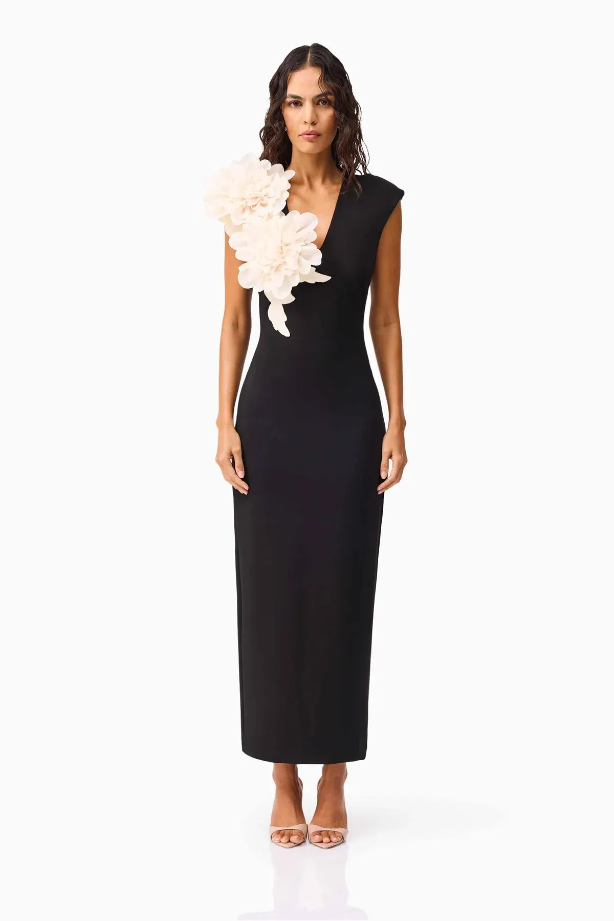 Elliatt Zahara V-Neck Gown in Black Size S/AU 8-10 - Image 3