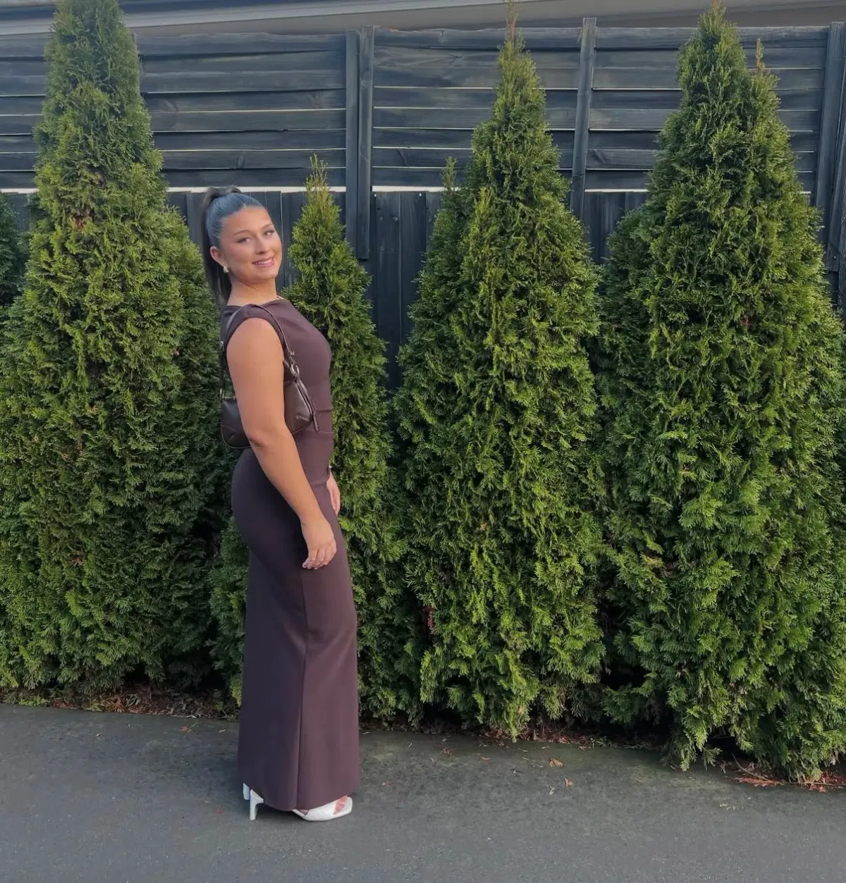 Bec and Bridge Leora Asym Maxi Dress in Dark Chocolate Size 8 - Image 2