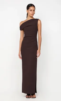Bec and Bridge Leora Asym Maxi Dress in Dark Chocolate Size 12 for rent on The Volte - image 3