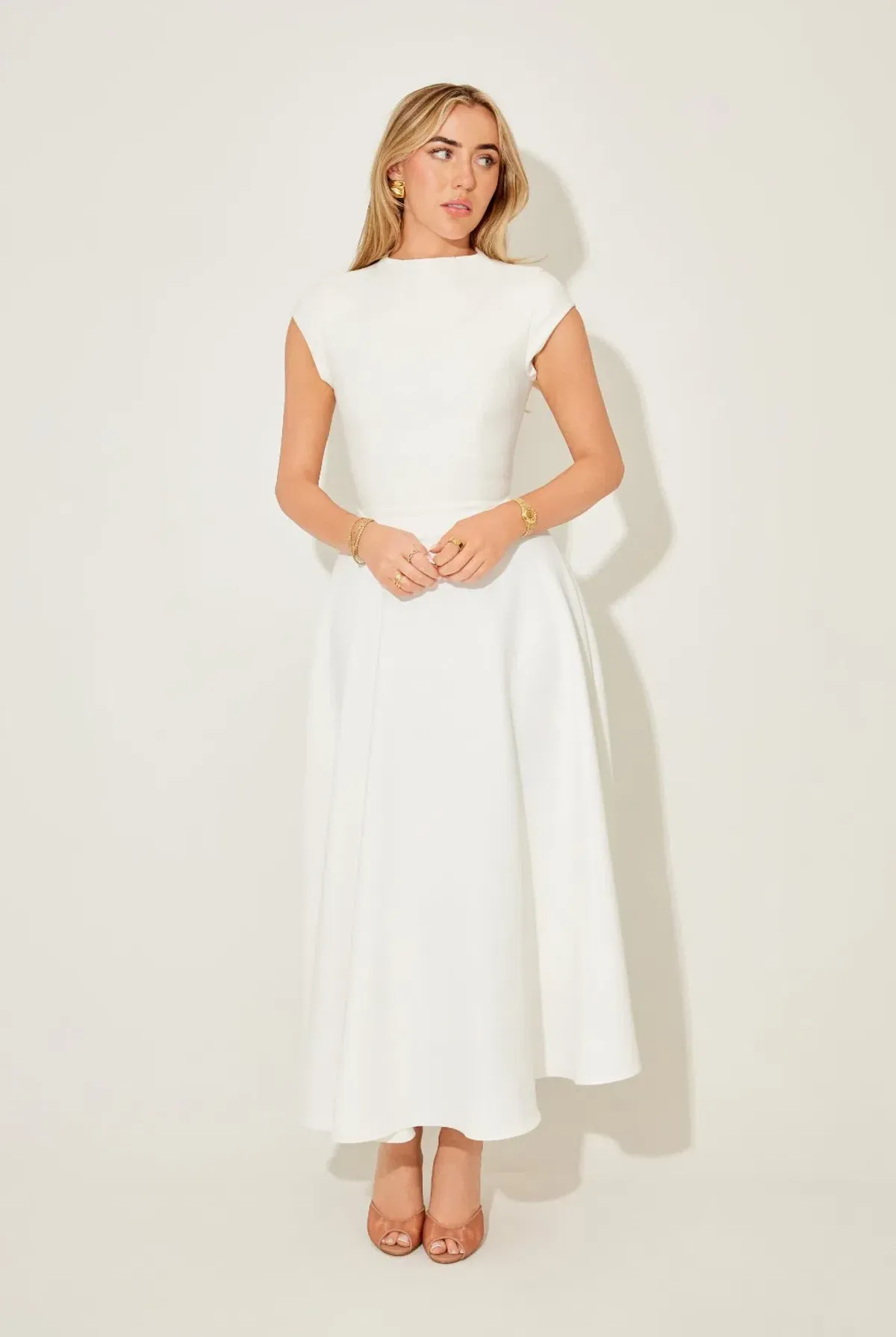 Odd Muse Cap Sleeve Midi Dress AU10 - Image 1