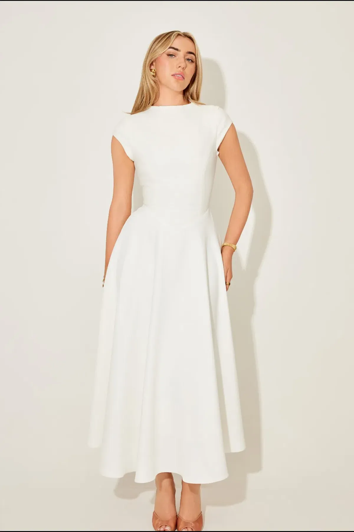 Odd Muse Cap Sleeve Midi Dress AU10 - Image 3