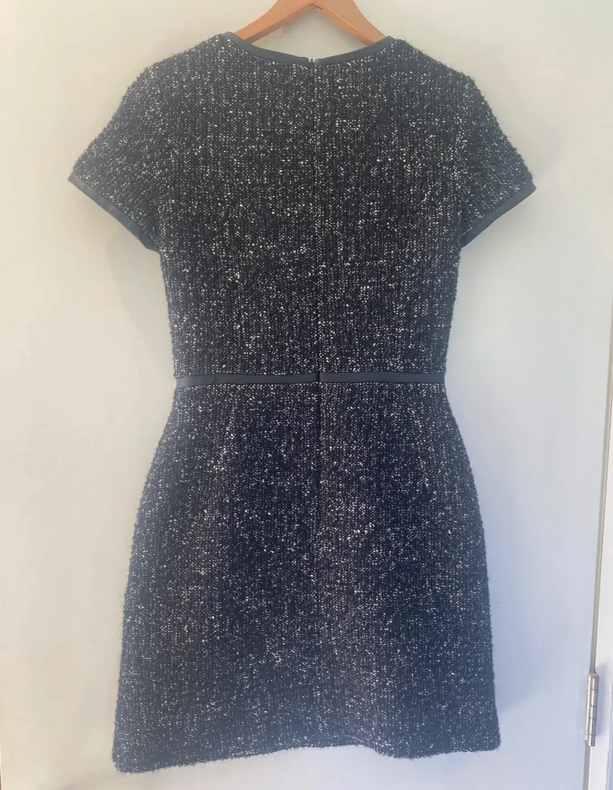 Karen Millen Tweed mini dress with faux leather detailing   RRP $800 - Image 7