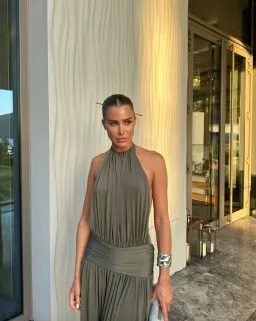 Arcina Ori Santina Dress Khaki Size XS / AU 6 for rent on The Volte - image 2