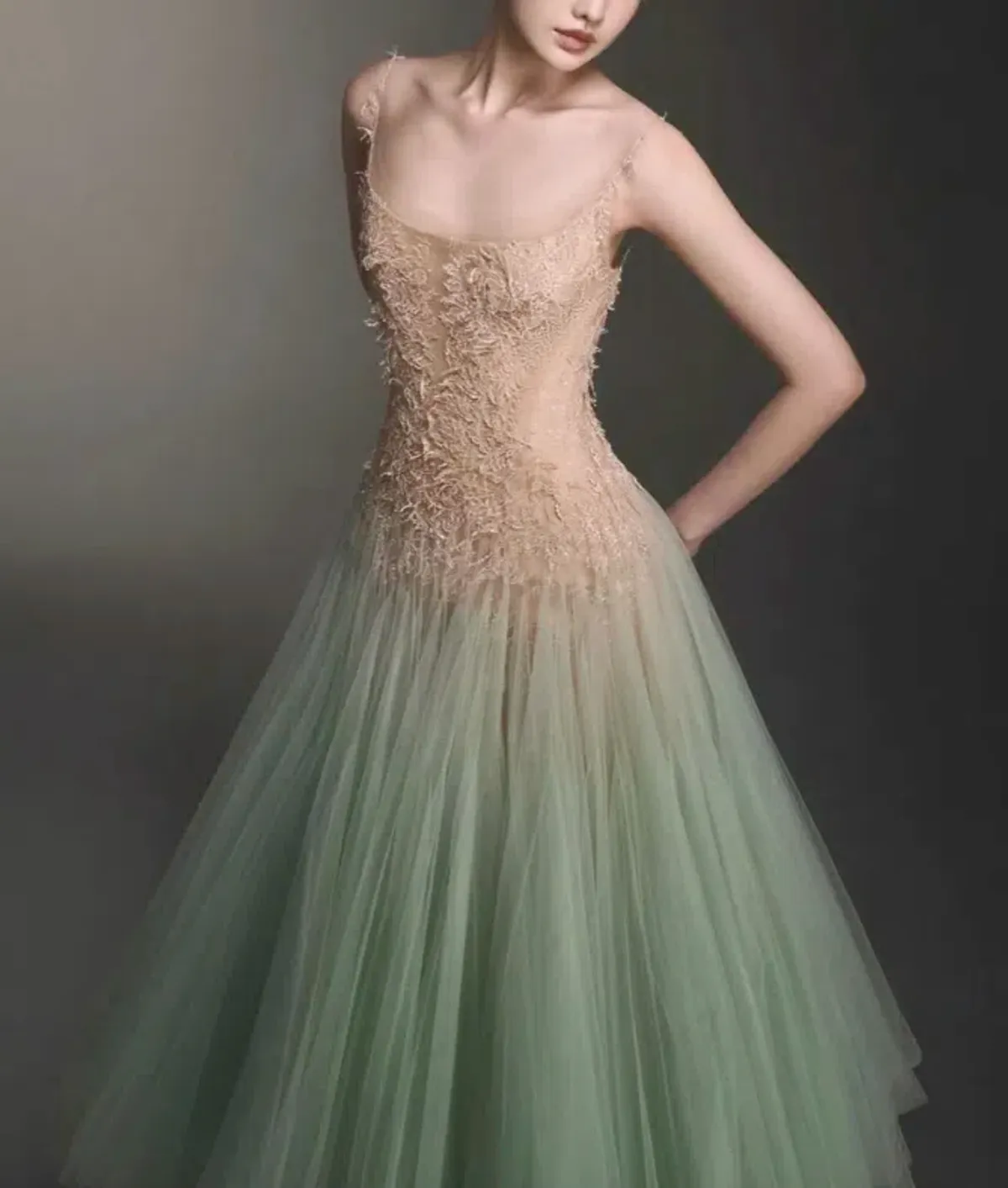 Montsand Mint Ombre Lace Midi Dress Size XS / AU 6 - Image 3