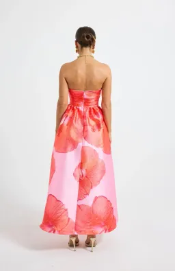 Pasduchas Kalani Strapless Midi Rasberry Pink / Orange size 10 for rent on The Volte - image 5