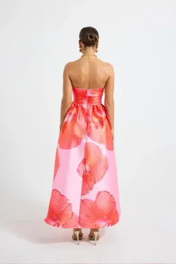 Pasduchas Kalani Strapless Midi Dress Raspberry Size AU 8 for rent on The Volte - image 7