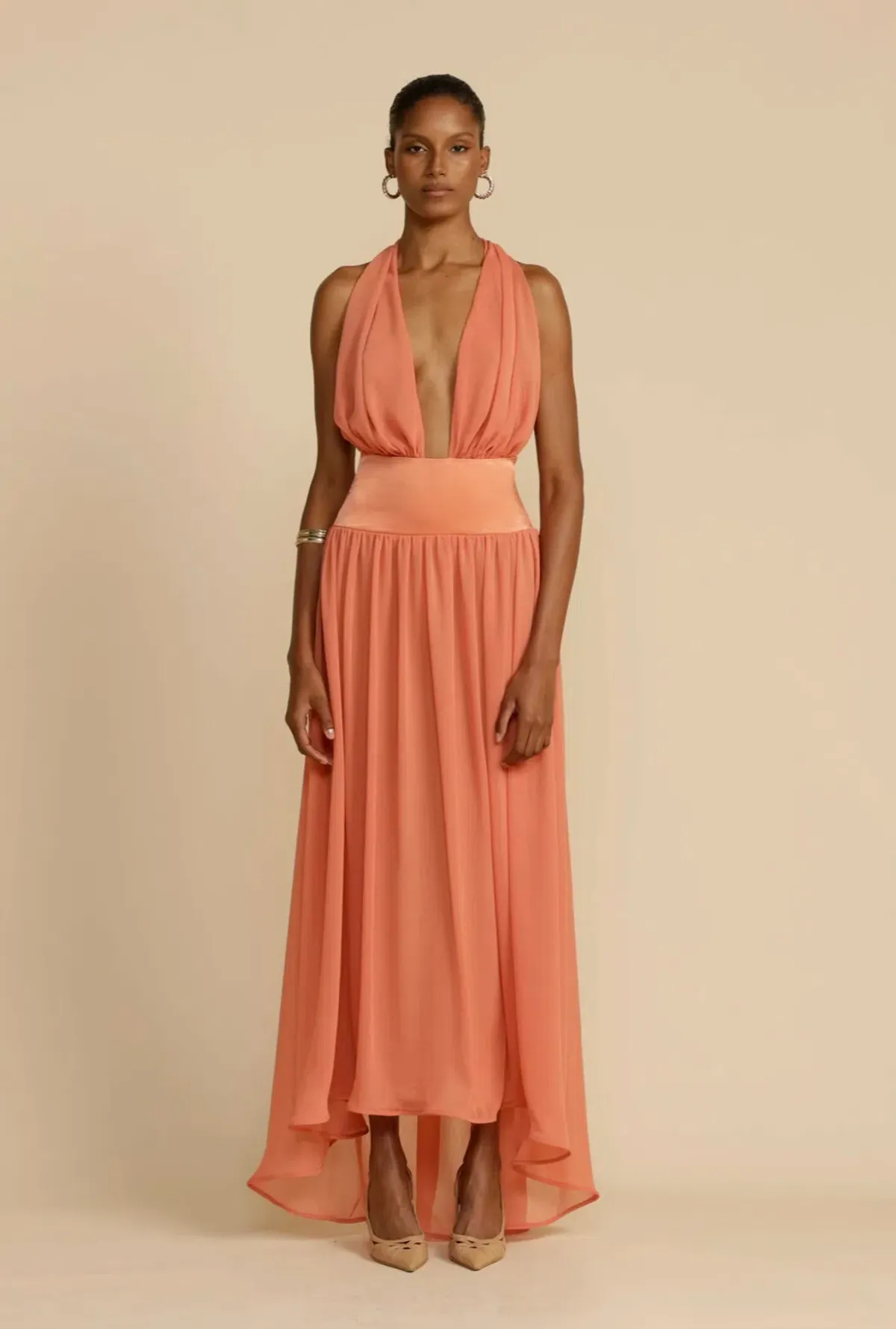ARCINA ORI SERENA DRESS CORAL SIZE M - Image 1