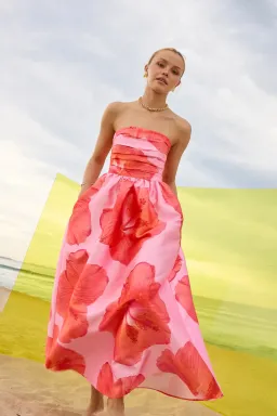 Pasduchas Kalani Midi Dress; size 12 for rent on The Volte - image 6