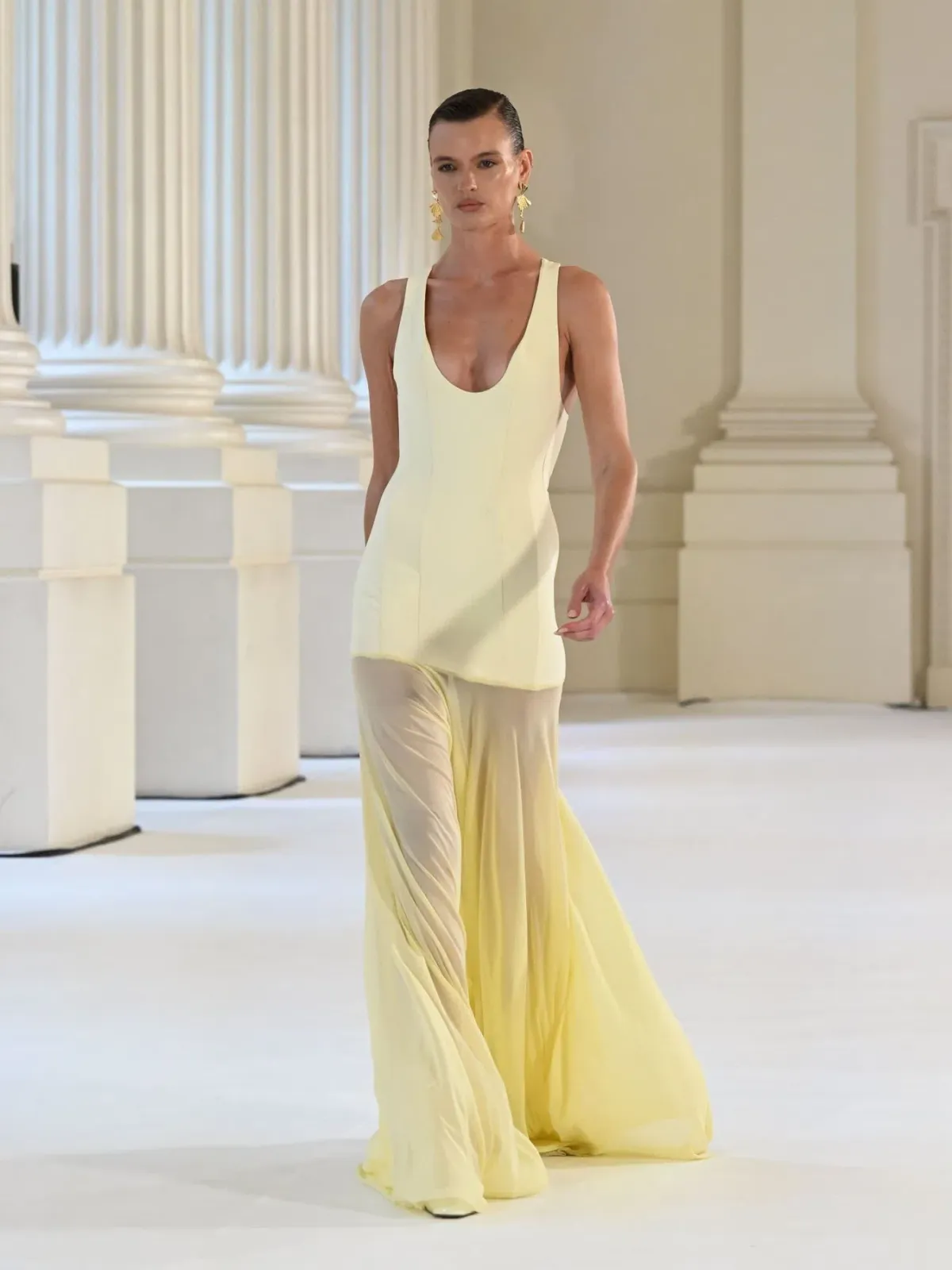 Effie Kats Odessa Maxi Gown in Lemon Size XS / AU 6 - Image 3