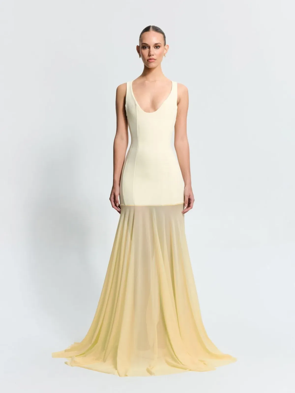 Effie Kats Odessa Maxi Gown in Lemon Size XS / AU 6 - Image 1