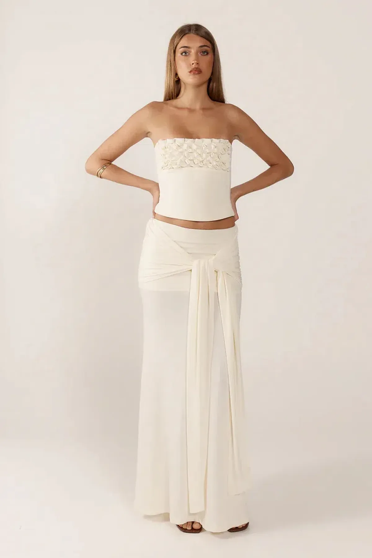 Ance Gria Jude Set Top and Skirt in Ivory Size M / AU 10 - Image 2