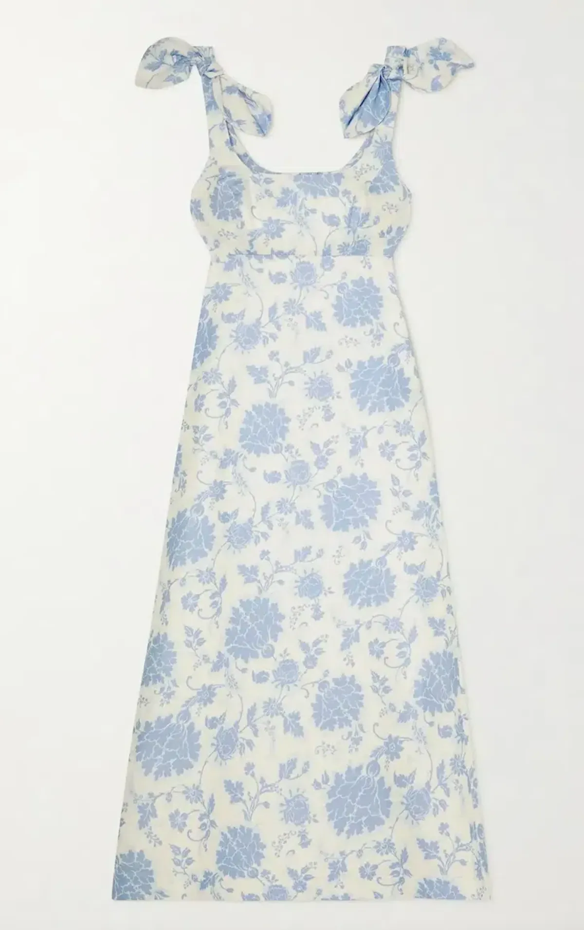 Zimmermann Floral Tie Shoulder Midi Dress in Lilac Tonal Floral Size 0 / AU 8 - Image 3