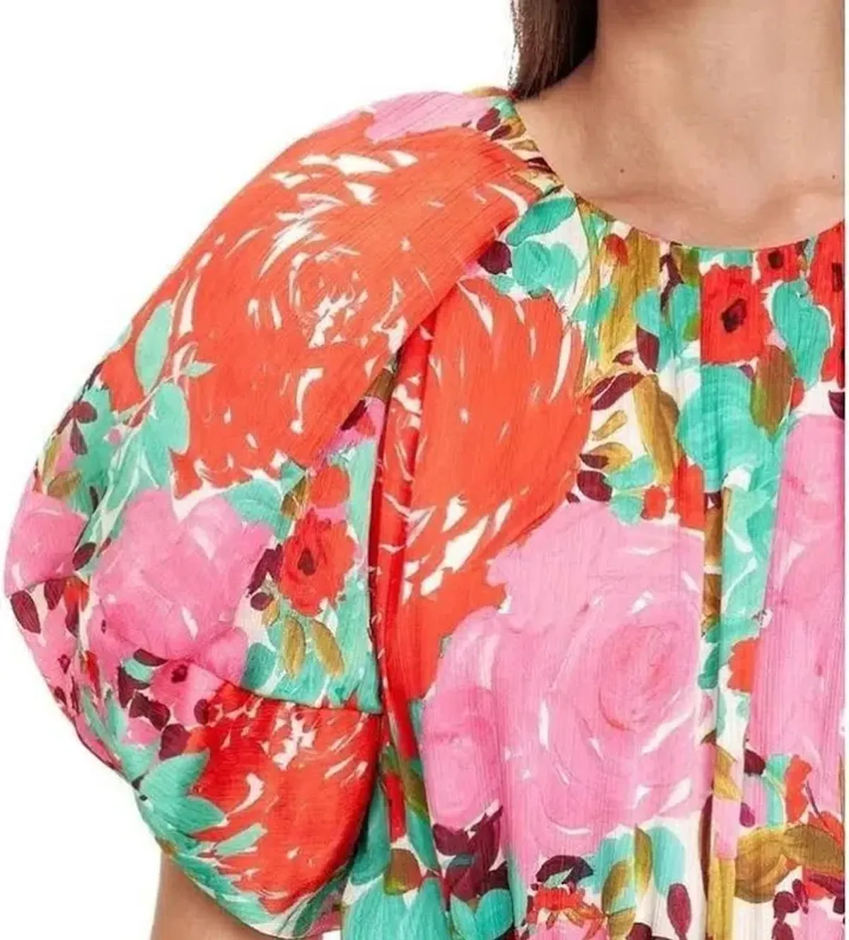 Veronika Maine Floral A-line Pink Size 16 - Image 2