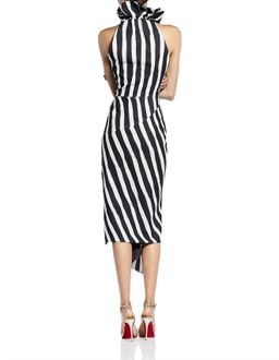 Maticevski  Solar Drape Crepe Dress Black Size 12 for rent on The Volte - image 4