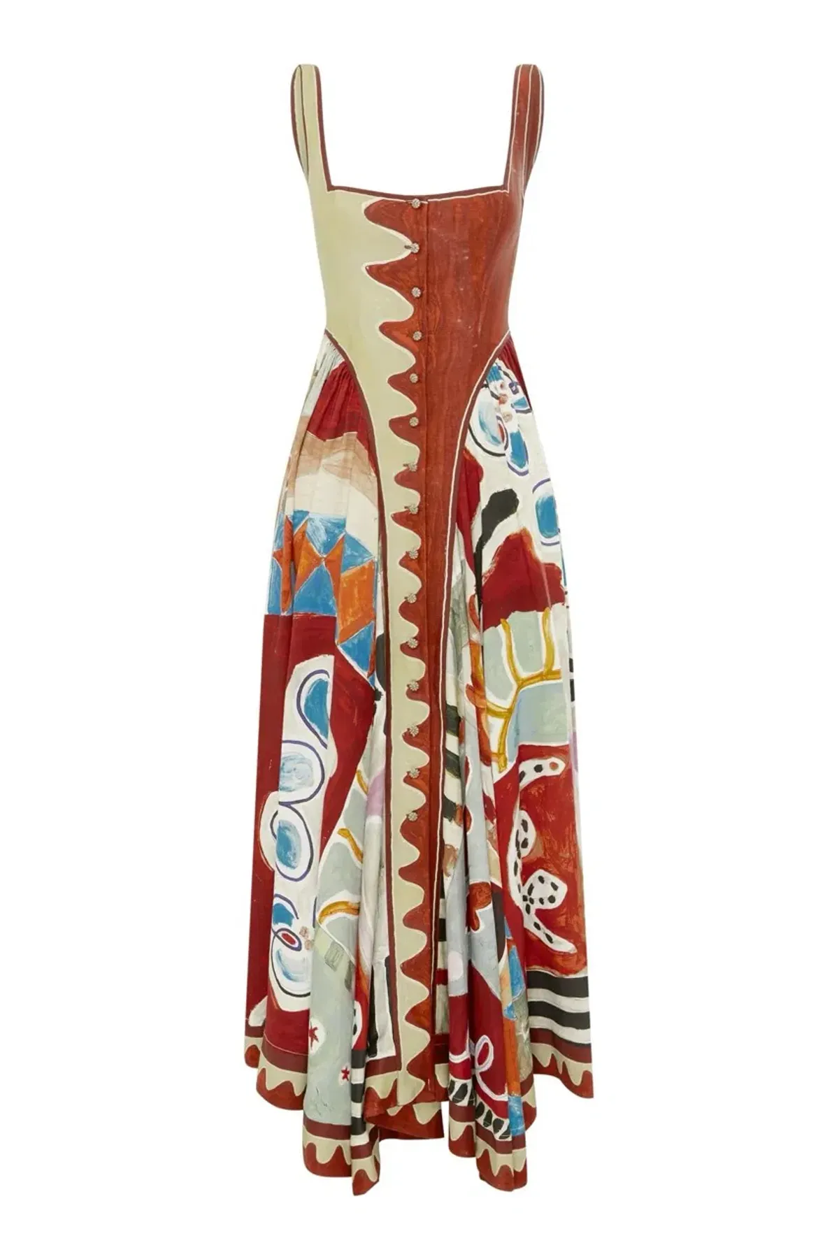 Alemais MICHELLE SQUARE NECK MIDI DRESS Size 10 - Image 6