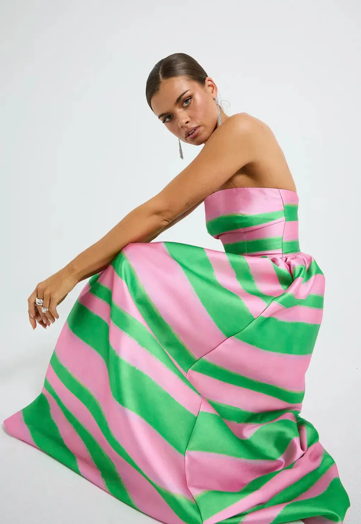 Pasduchas Dottie Midi Dress Watermelon Size 8 - Image 4