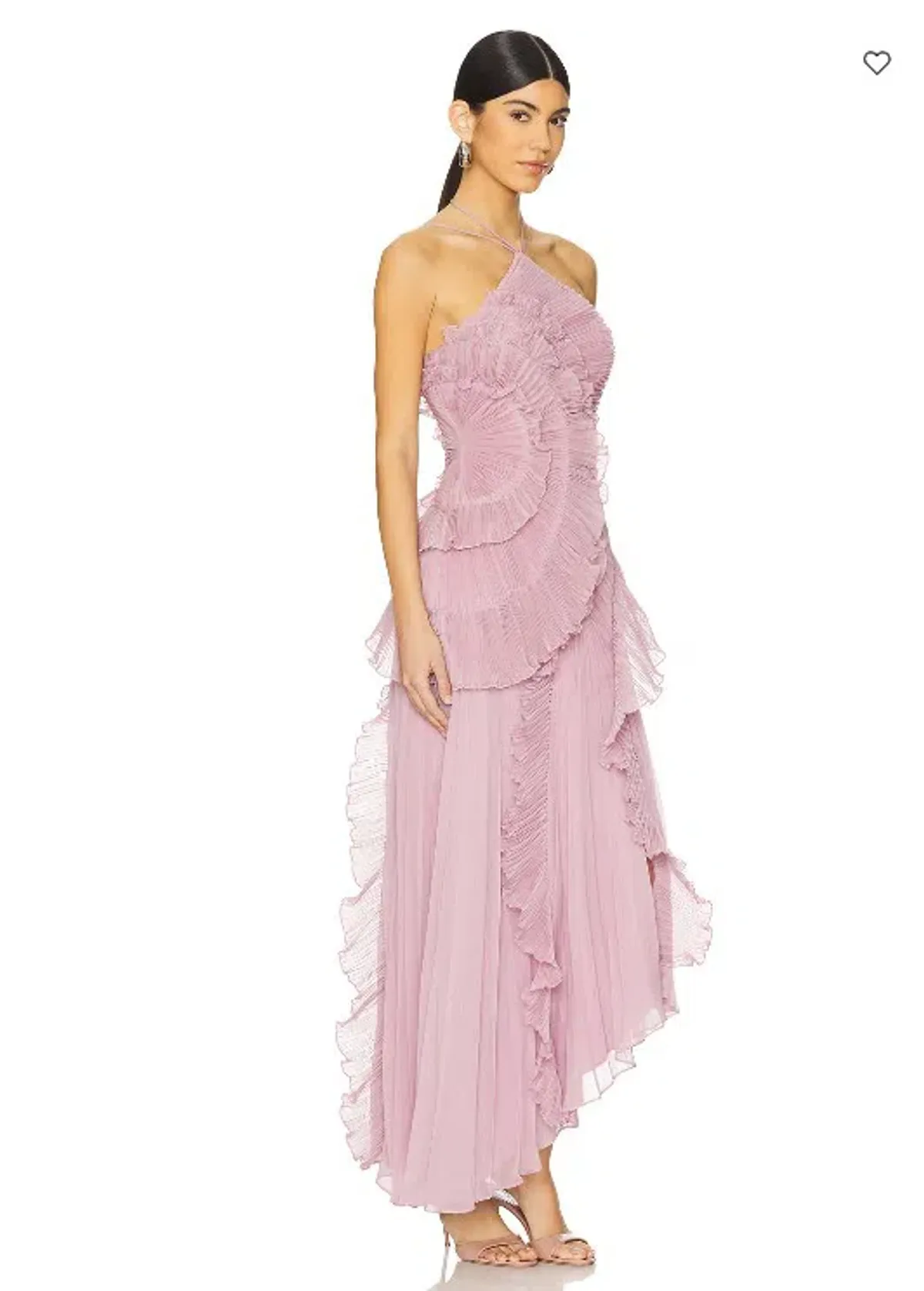 Amur Lorelie Midi Halter Gown Dress Water Hyacinth Pink Size AU 6 /US 2 - Image 2